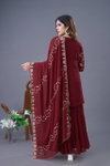 Tew Heavy Georgette Embroidery Work Top With Sharara Dupatta Exporters In India